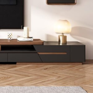 طاولة تلفزيون خشبية حديثة ملتي فانكشنال