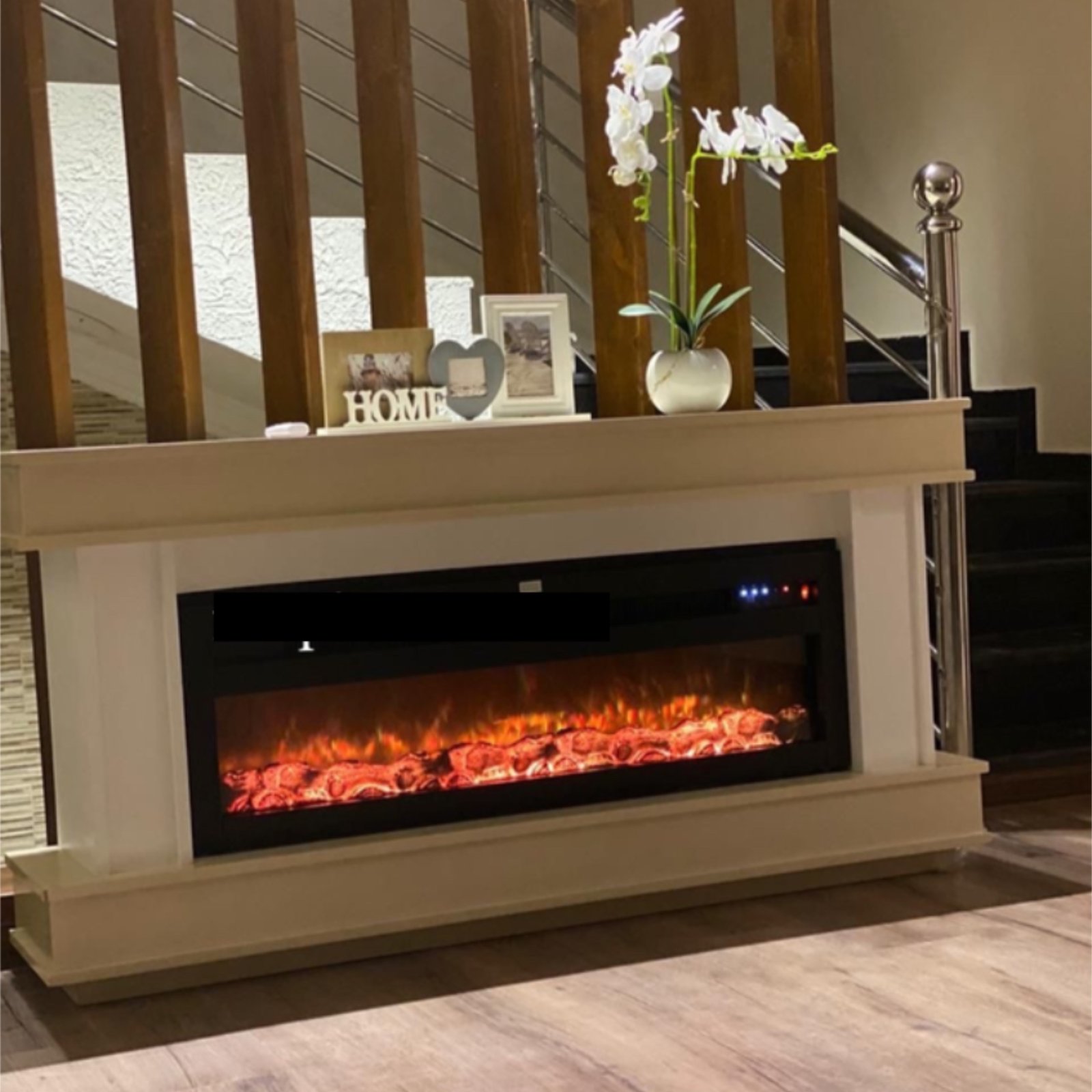 مدفئة ديكور مستطيلة فخمة