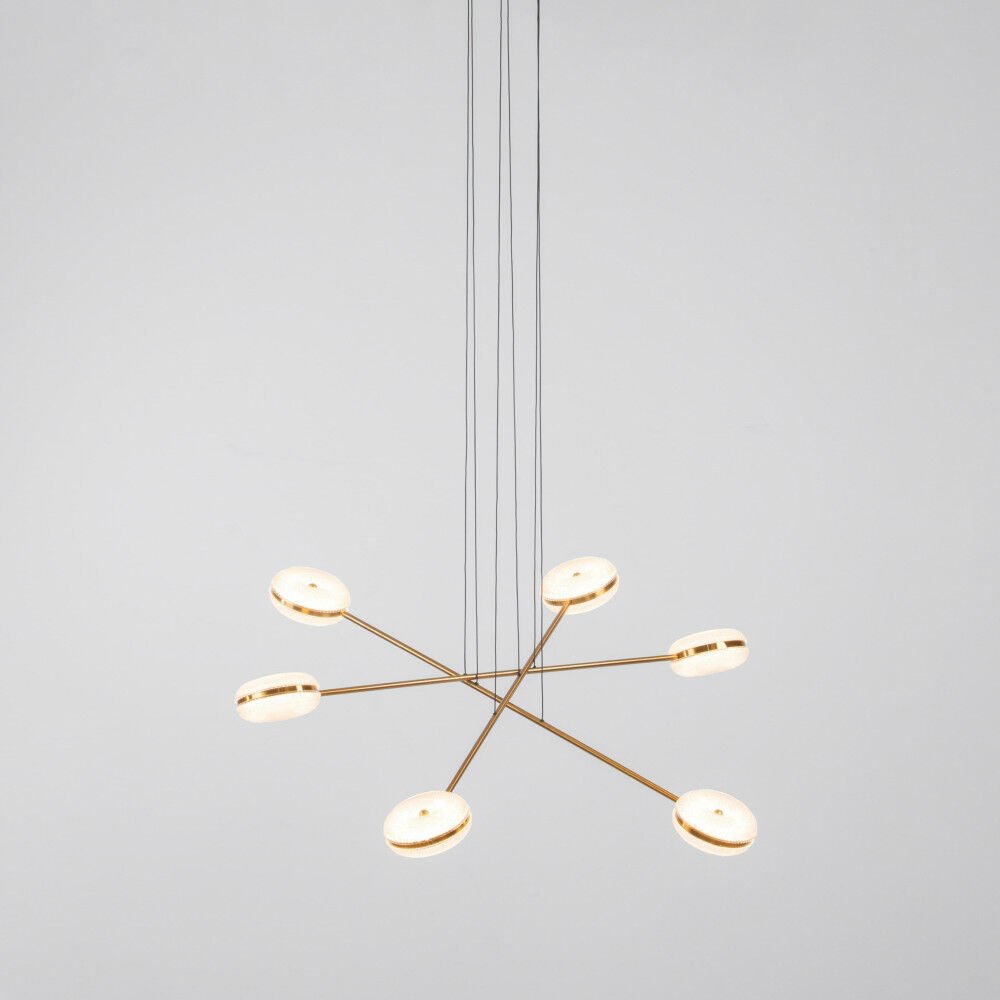 ثريا مودرن معلقة 6 لمبات ذهبي - الصورة 3