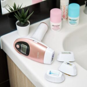 جهاز ازالة شعر الجسم ملاي T3 بتقنية IPL، استخدام جاف، 500000 ومضة - روز جولد