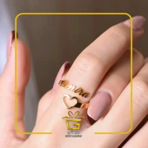 خاتم قلب بالاسم و الحروف فخامه