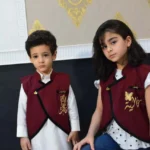 تطريز سديرية اطفال احمر