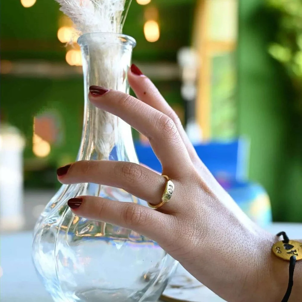 خواتم نسائية بالاسم مطليه بالذهب او الفضه - الصورة 2