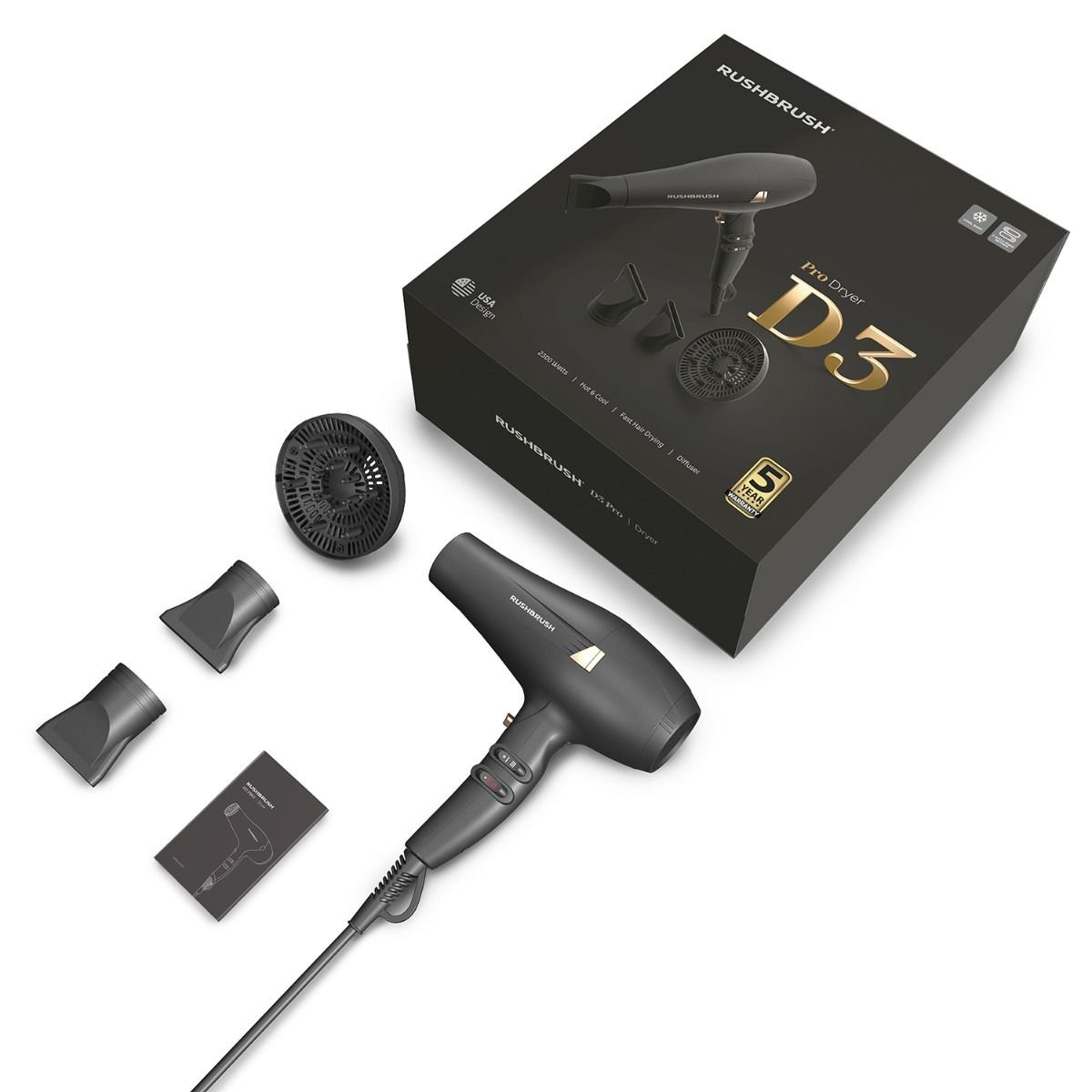 مجفف الشعر راش براش، 2300 وات، اسود - RB-D3PRO - الصورة 11