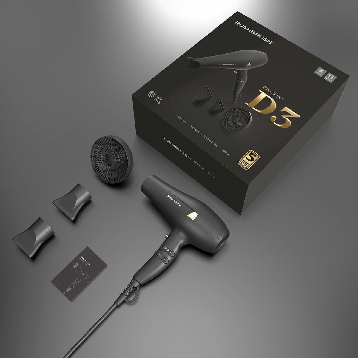 مجفف الشعر راش براش، 2300 وات، اسود - RB-D3PRO - الصورة 14