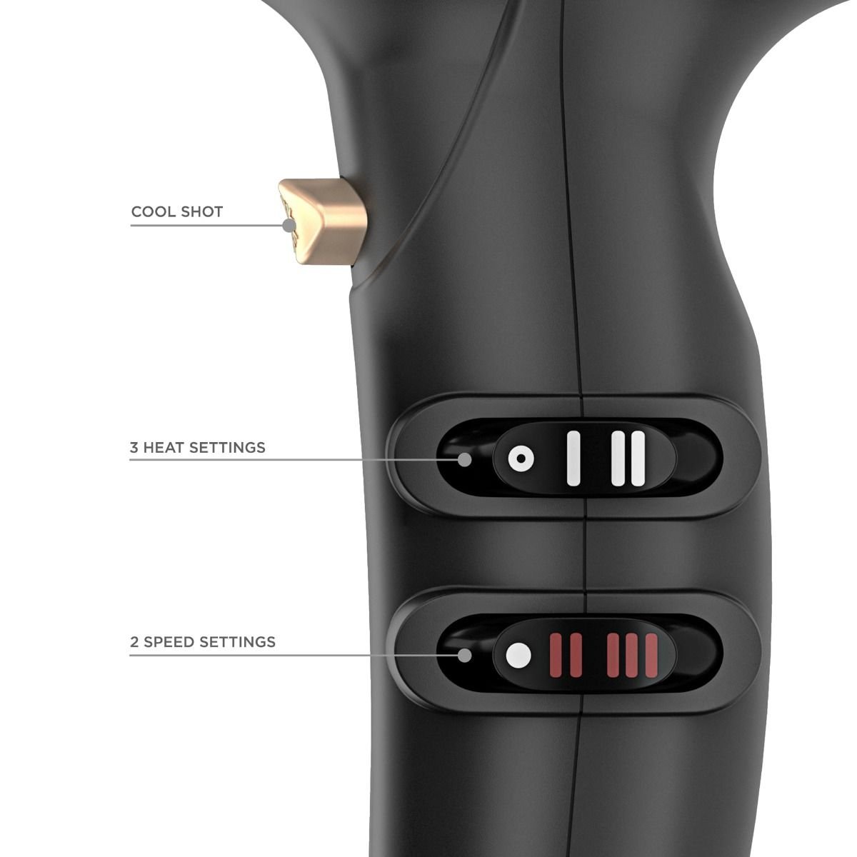مجفف الشعر راش براش، 2300 وات، اسود - RB-D3PRO - الصورة 13