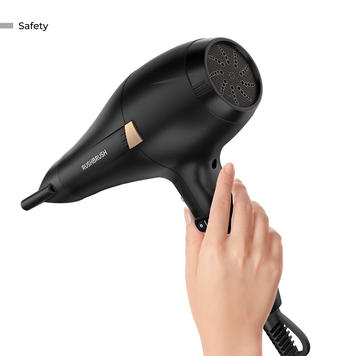 مجفف الشعر راش براش، 2300 وات، اسود - RB-D3PRO - الصورة 8