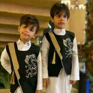 تطريز سديرية اطفال اسود