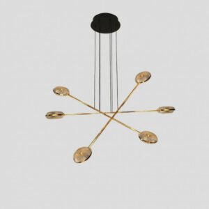 ثريا مودرن معلقة 6 لمبات ذهبي