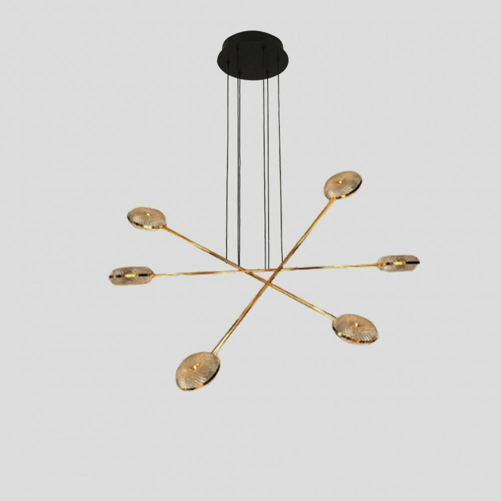 ثريا مودرن معلقة 6 لمبات ذهبي